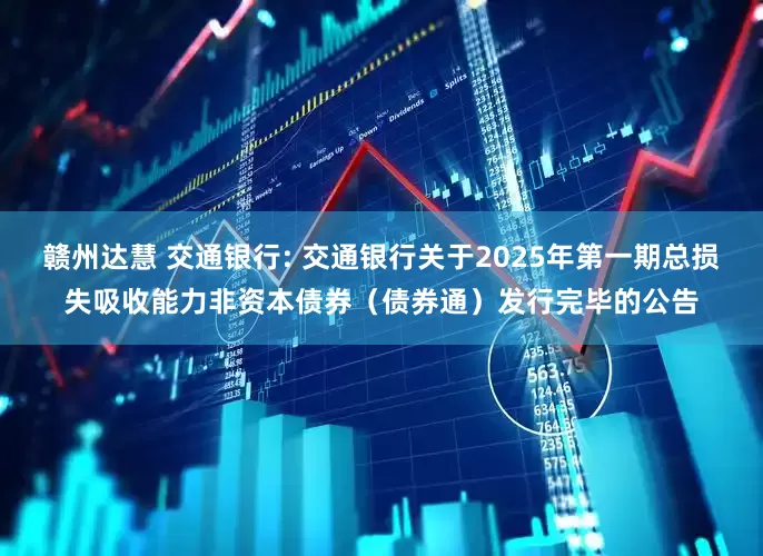 赣州达慧 交通银行: 交通银行关于2025年第一期总损失吸收能力非资本债券(债券通)发行完毕的公告